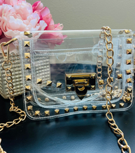 Load image into Gallery viewer, Preorder: Clear Studded Gameday Bag
