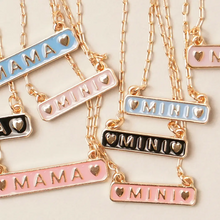 Load image into Gallery viewer, PREORDER: Mama + Mini Enamel Necklace Set in Three Colors
