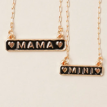Load image into Gallery viewer, PREORDER: Mama + Mini Enamel Necklace Set in Three Colors
