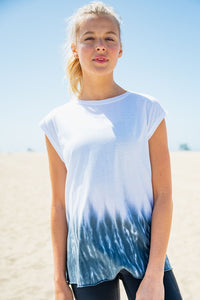 The Mel Tie Dye Tank- Navy