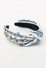 Load image into Gallery viewer, Sparkle Stripe Headband- Blue
