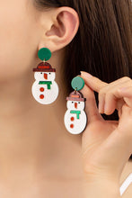 Load image into Gallery viewer, Snowman Drop Earrings
