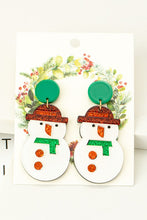 Load image into Gallery viewer, Snowman Drop Earrings
