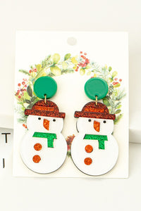 Snowman Drop Earrings