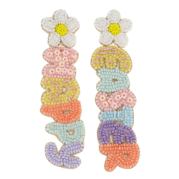Happy Easter Beaded Earrings