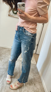 Harley Distressed Ankle Hem Jeans