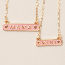 Load image into Gallery viewer, PREORDER: Mama + Mini Enamel Necklace Set in Three Colors
