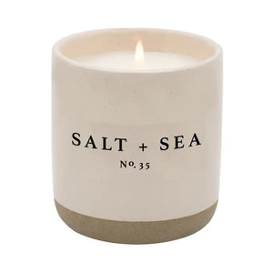 Cream Stoneware Soy Candles in Various Scents