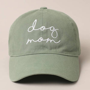 PREORDER: Dog Mom Embroidered Baseball Cap in Four Colors