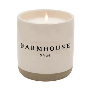 Cream Stoneware Soy Candles in Various Scents