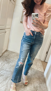 Harley Distressed Ankle Hem Jeans