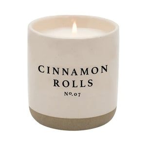 Cream Stoneware Soy Candles in Various Scents