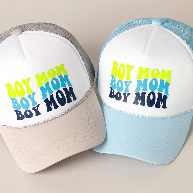 PREORDER: Boy Mom Foam Trucker Hat in Two Colors