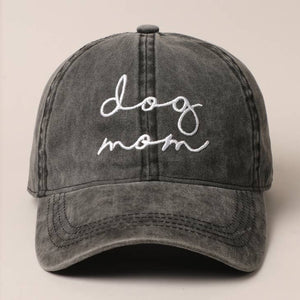 PREORDER: Dog Mom Embroidered Baseball Cap in Four Colors