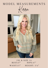 Load image into Gallery viewer, V-Neck Front Seam Sweater in Heather Classic Blue
