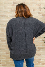 Load image into Gallery viewer, Brushed Drop Shoulder Sweater In Black
