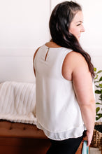 Load image into Gallery viewer, Trickle Down Effect Flowy Sleeveless Top In Cream
