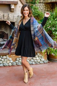 Regina Plaid Shrug