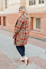 Load image into Gallery viewer, The Alexis Plaid Jacket In Rust

