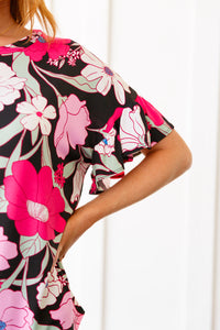The Kyle Floral Ruffle Sleeve Top