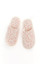 Load image into Gallery viewer, Fuzziest Feet Animal Print Slippers In Pink
