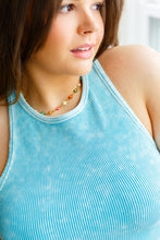 Load image into Gallery viewer, Goals Ribbed Tank Top in Ice Blue
