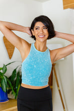 Load image into Gallery viewer, Goals Ribbed Tank Top in Ice Blue
