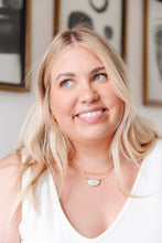 Load image into Gallery viewer, Half Moon Stone Stud &amp; Necklace Set
