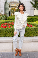 Load image into Gallery viewer, Cold Shoulder Sweater in Ivory
