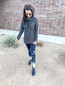 The Kate Hi-Lo Cowl Neck Pullover