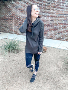 The Kate Hi-Lo Cowl Neck Pullover