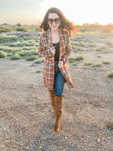 Load image into Gallery viewer, The Alexis Plaid Jacket In Rust
