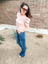 Load image into Gallery viewer, Rock On Puff Sleeve Top in Blush
