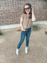 Load image into Gallery viewer, Tarah High Neck Flowy Dotted Blouse In Taupe
