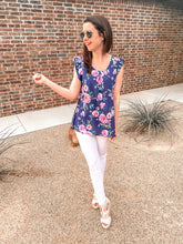 Load image into Gallery viewer, The Carmen Floral Cap Sleeve Blouse
