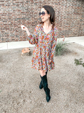 Load image into Gallery viewer, The Eddley Tiered Knee Length Floral Dress
