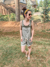 Load image into Gallery viewer, Summer Set Overall Shorts In Gray
