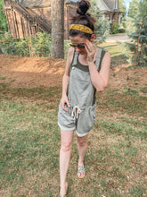Load image into Gallery viewer, Summer Set Overall Shorts In Gray
