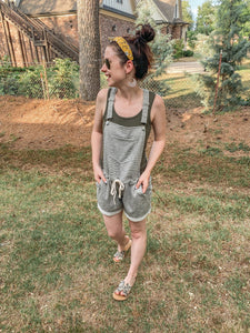 Run Free Overall Shorts in Blue