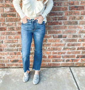 The Hudson Bootcut Stepped Hem Jeans