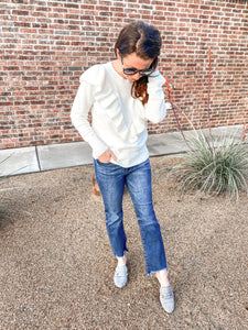 The Hudson Bootcut Stepped Hem Jeans