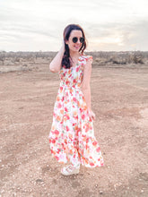 Load image into Gallery viewer, The Fancy Floral Edith Smocked Ruffled Dress
