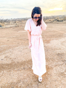 The Kensington Embroidered Pink Maxi Dress