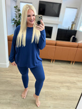 Load image into Gallery viewer, The Kierra Long Sleeve Loungewear Set in Light Navy

