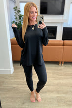 Load image into Gallery viewer, The Kierra Long Sleeve Loungewear Set in Black
