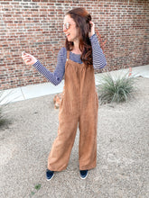 Load image into Gallery viewer, The Claire Corduroy Jumpsuit In Camel
