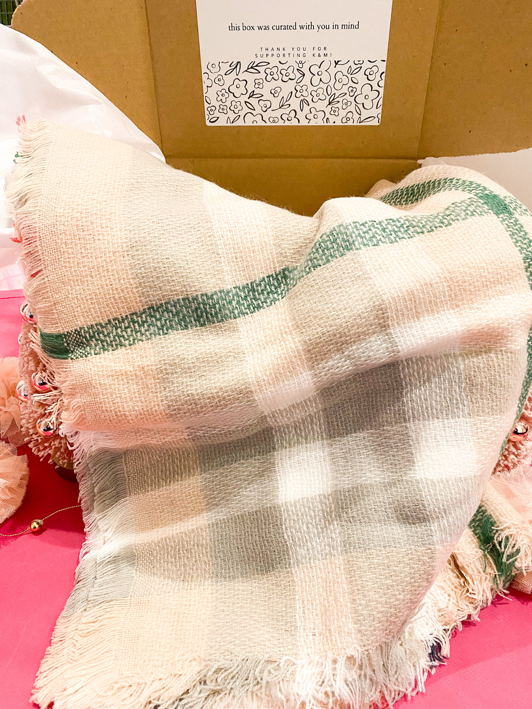 Pink Blanket Scarf