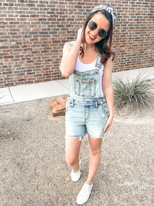 Demi Distressed Judy Blue Shortalls