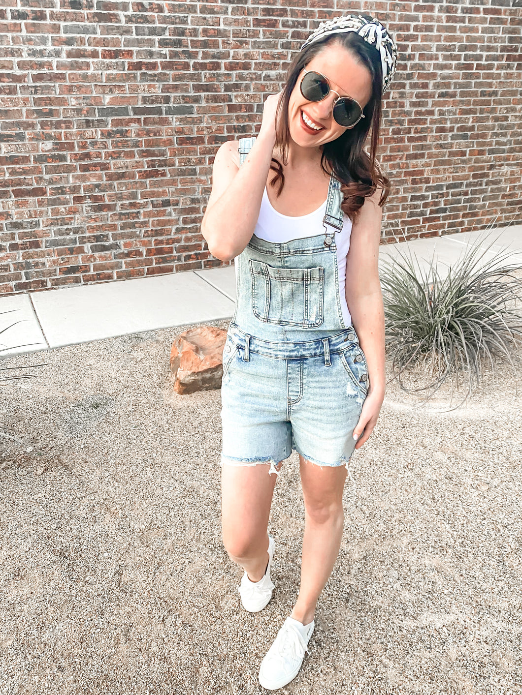 Demi Distressed Judy Blue Shortalls