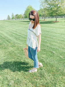 The Summer Stripe Top- In Olive